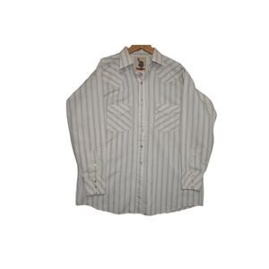 2. Vintage Cowboy Western Shirt – Cavalier by Ely – Size L – Pearl Snap